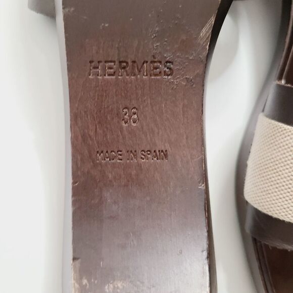 Hermès Canvas Clog Sandals - Picture 9 of 12